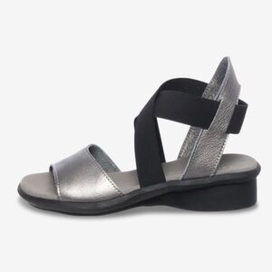 Arche SATIA Leather Sandals in Black and Gray. Size 39 = 8,5 US